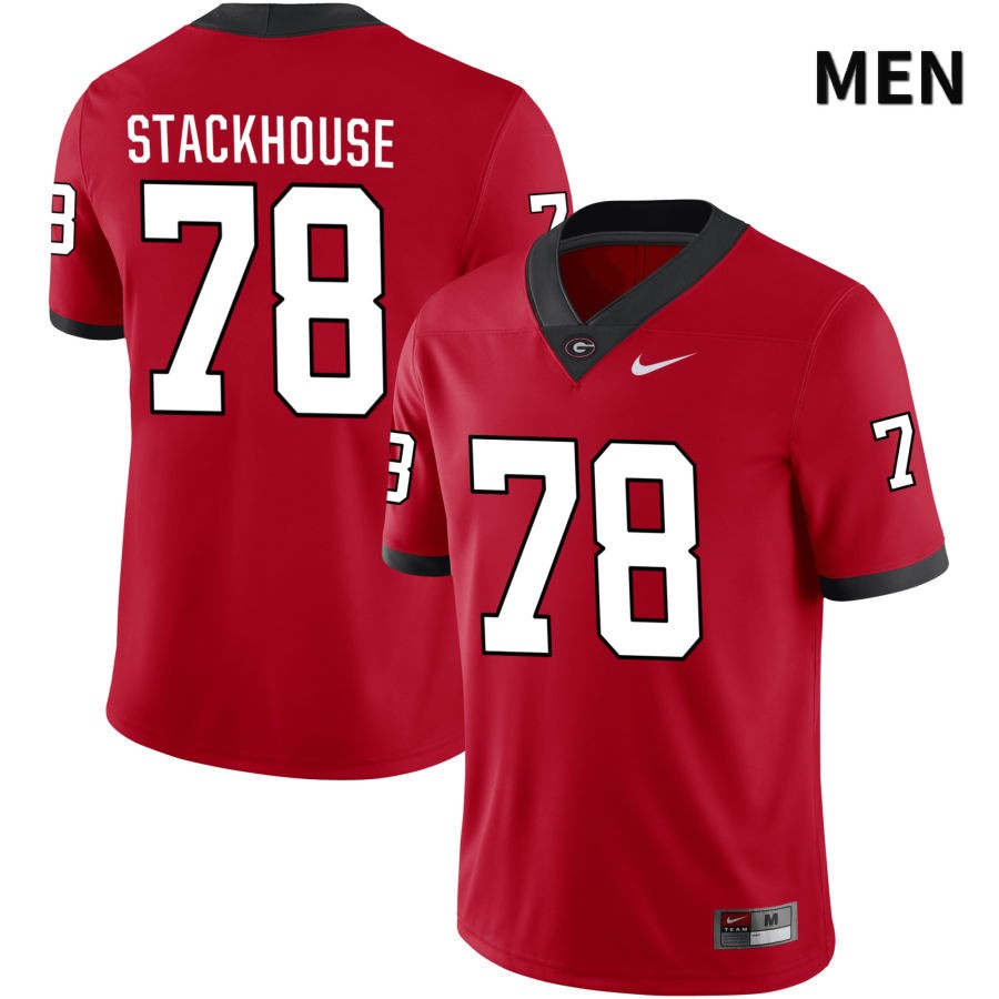 Georgia Bulldogs Men's Nazir Stackhouse #78 Red 2022 NIL Stitched College UGA Football Jersey 23CH010JI